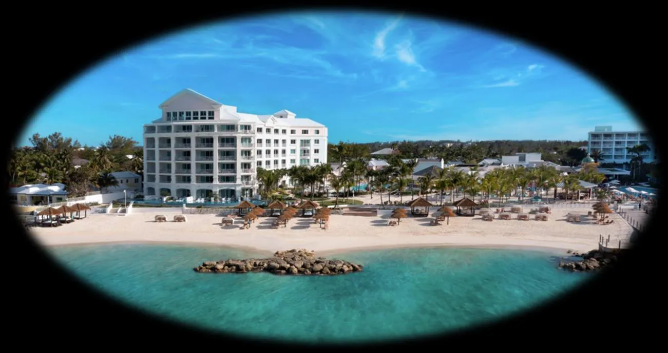 Sandals Royal Bahamian beachfront on Cable Beach Nassau with private Sandals Cay offshore island access